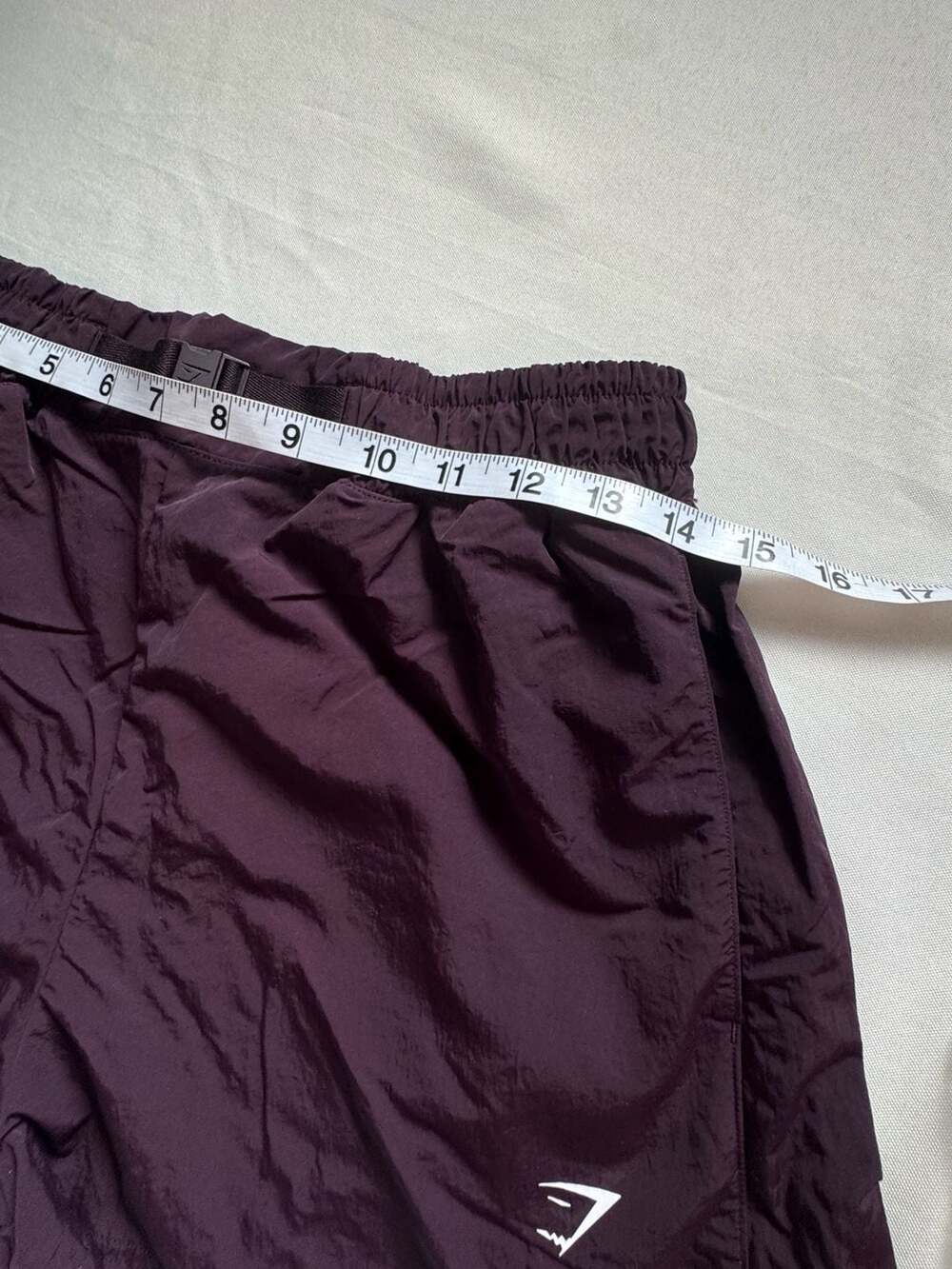 Gymshark Women’s Small Plum Running Athletic Shorts Dry Fit Pockets Buckle Waist - Picture 4 of 9